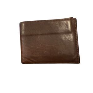 Mens Genuine Real Leather Wallet Card Slim Brown Made In Mexico